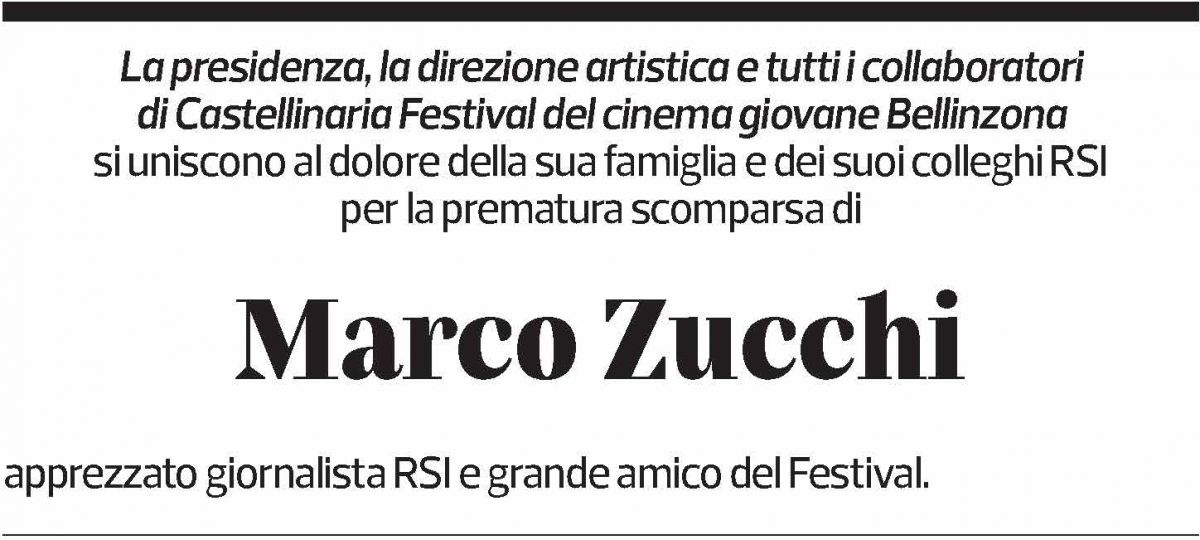 Annuncio funebre Marco Zucchi
