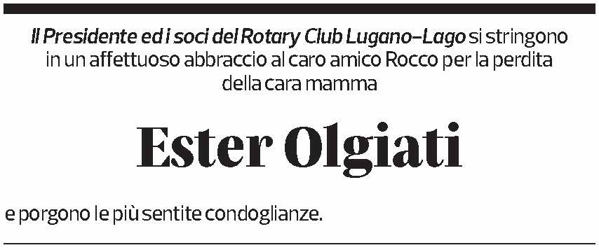 Annuncio funebre Ester Olgiati