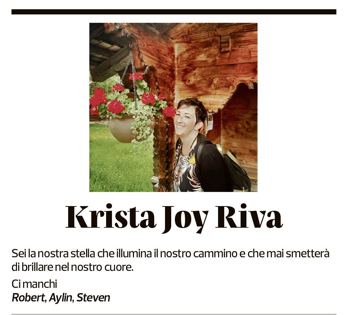 Annuncio funebre Krista Joy Riva