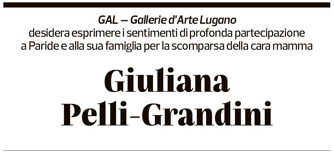 Annuncio funebre Giuliana Pelli-grandini