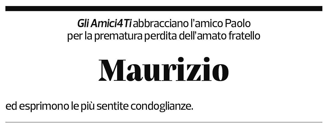 Annuncio funebre Maurizio Sanvido