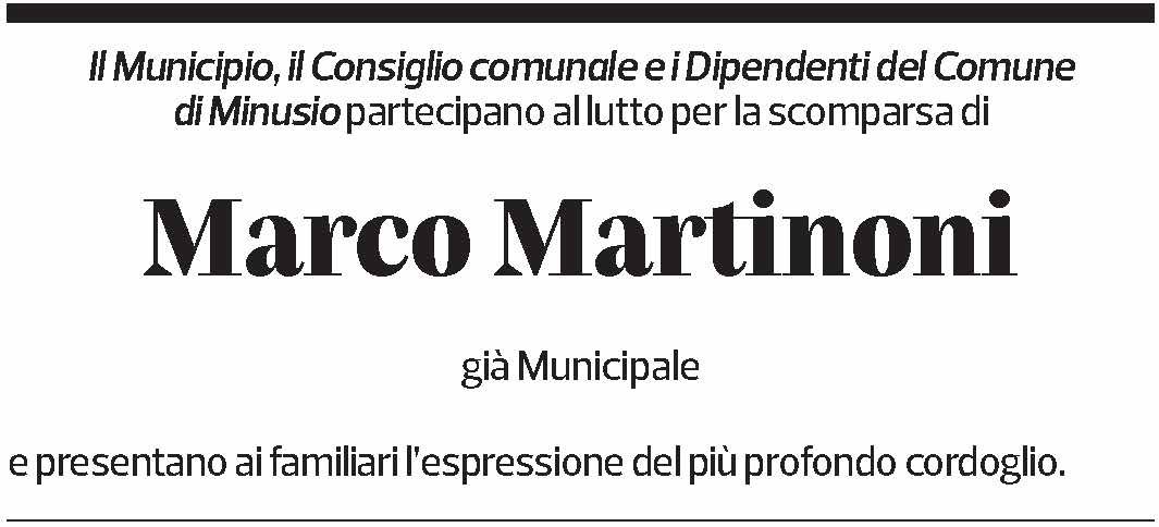 Annuncio funebre Marco Martinoni