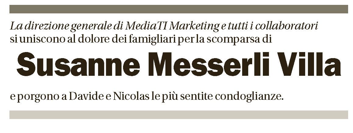 Annuncio funebre Susanne Messerli Villa