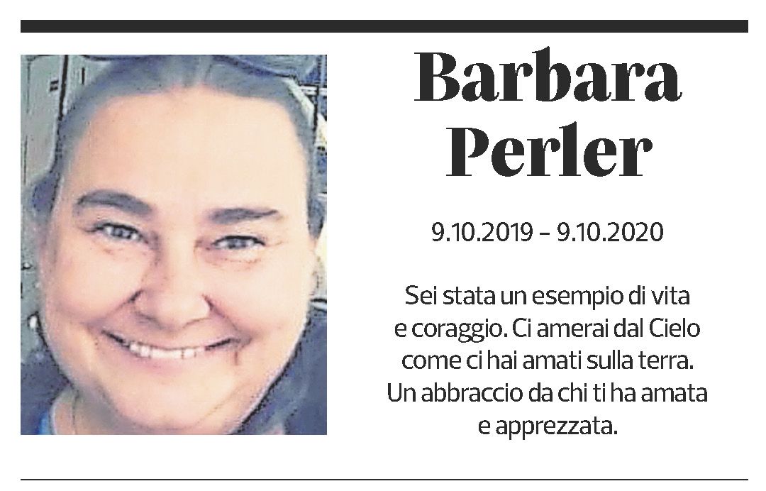 Annuncio funebre Barbara Perler