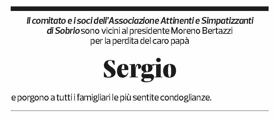 Annuncio funebre Sergio Bertazzi