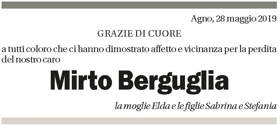 Annuncio funebre Mirto Berguglia