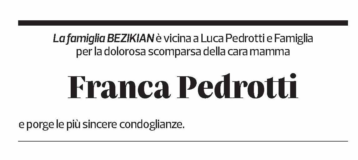 Annuncio funebre Franca Pedrotti