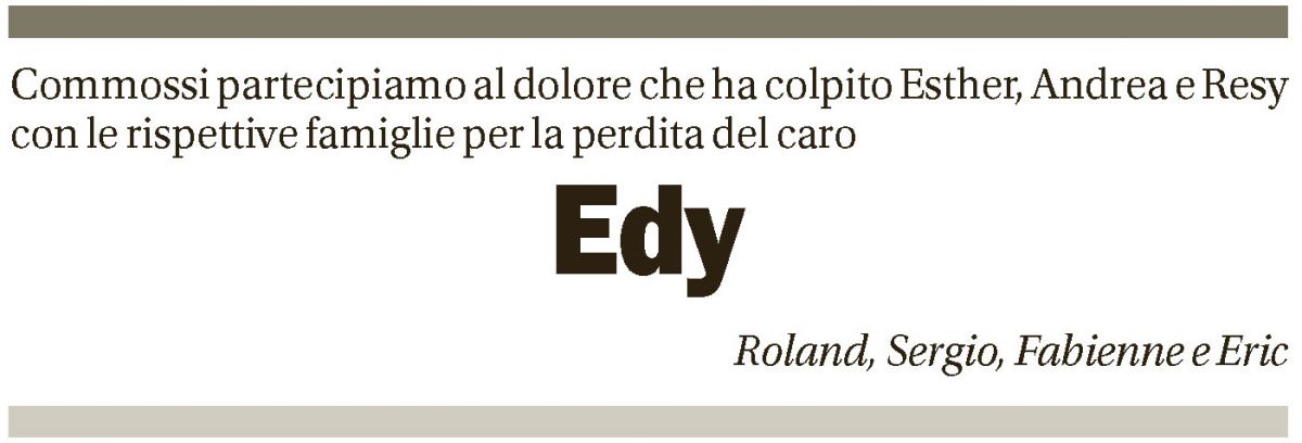 Annuncio funebre Edy Canonica