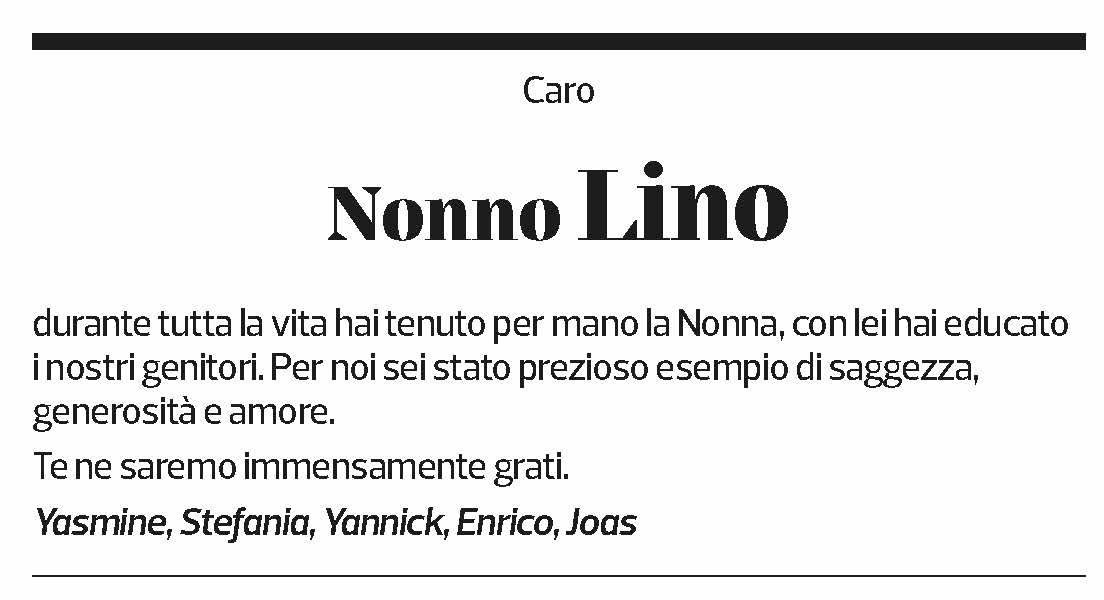 Annuncio funebre Lino Roncareggi