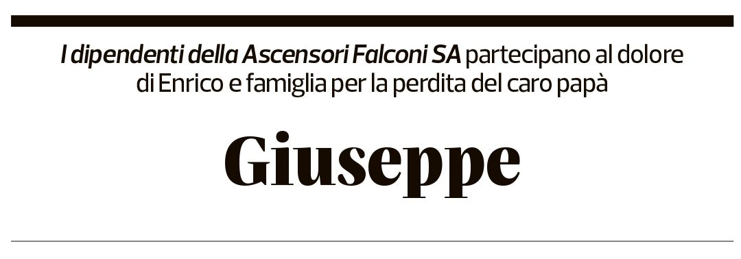 Annuncio funebre Giuseppe Falconi