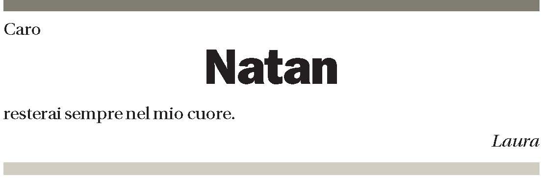 Annuncio funebre Natan Besozzi
