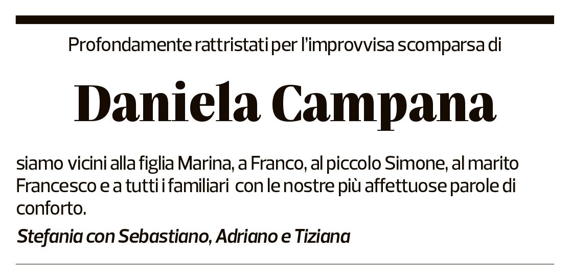 Annuncio funebre Daniela Campana