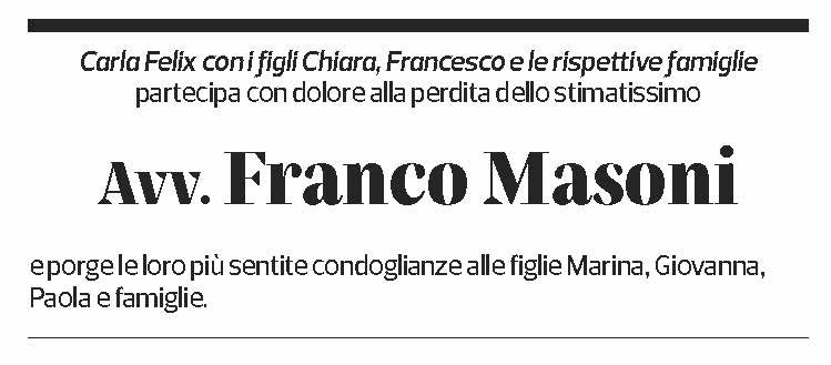 Annuncio funebre Franco Masoni