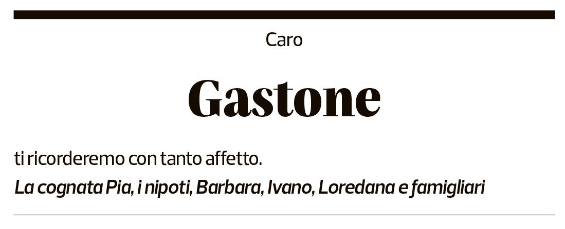 Annuncio funebre Gastone Domeniconi