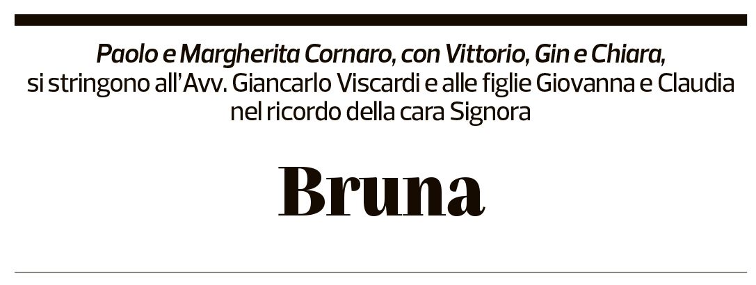 Annuncio funebre Bruna Viscardi