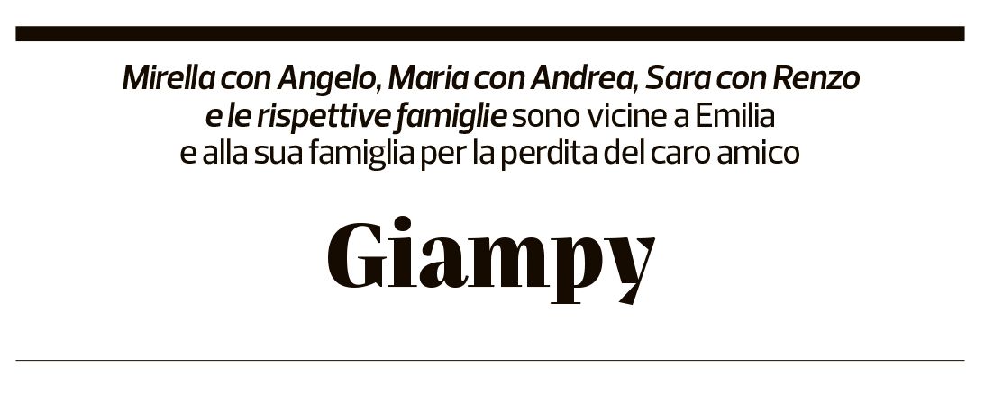 Annuncio funebre Giampietro Gozzi