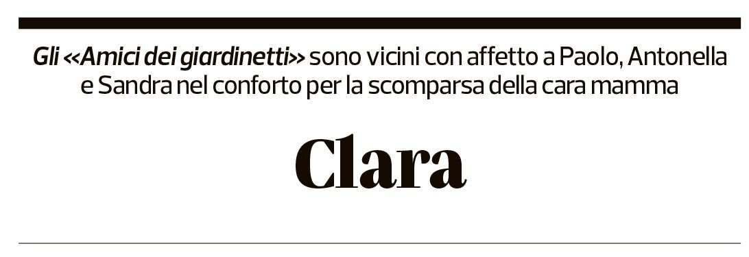 Annuncio funebre Clara Fossani