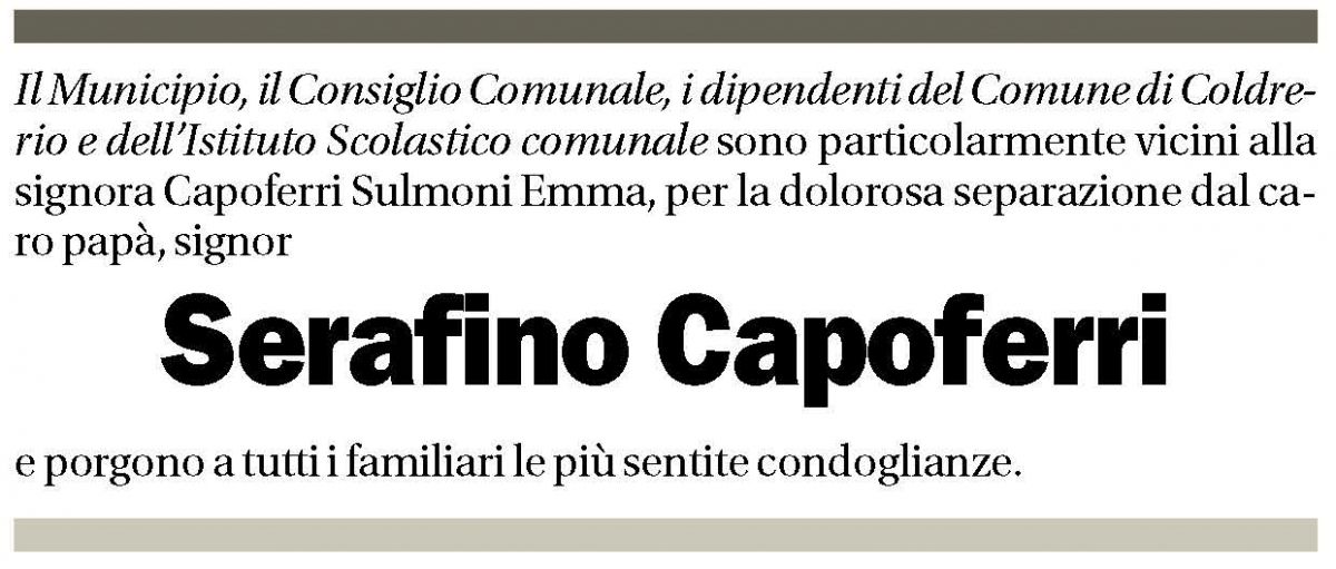 Annuncio funebre Serafino Capoferri
