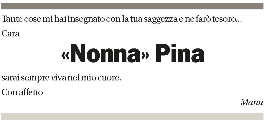 Annuncio funebre Giuseppa Nasta