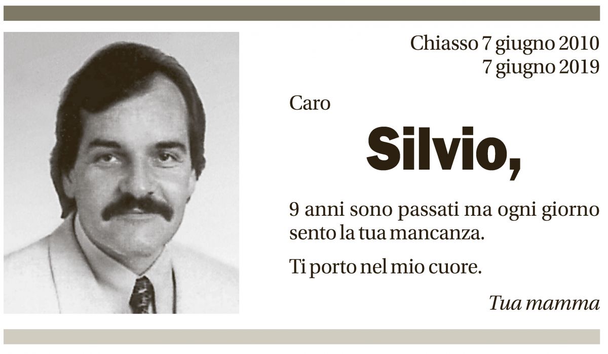 Annuncio funebre Silvio 