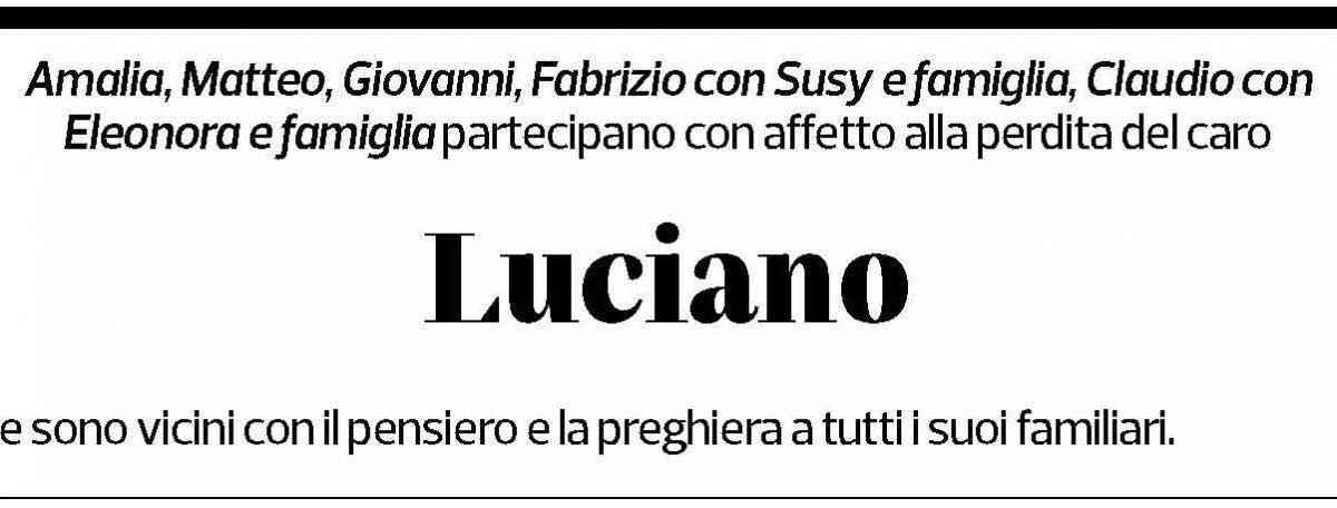 Annuncio funebre Luciano 