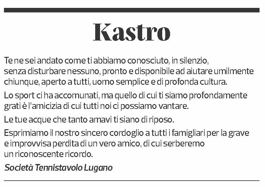 Annuncio funebre Kastro 