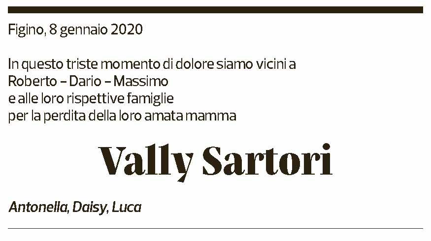 Annuncio funebre Vally Sartori