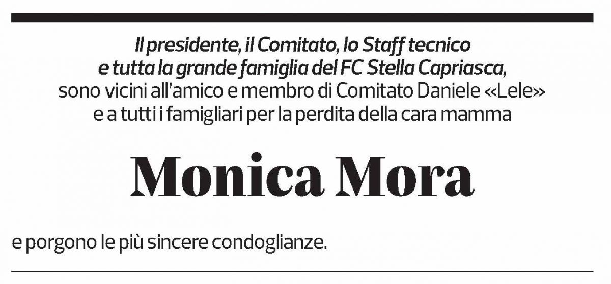 Annuncio funebre Monica Mora