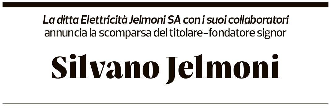 Annuncio funebre Silvano Jelmoni