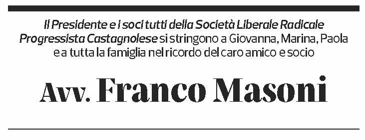 Annuncio funebre Franco Masoni