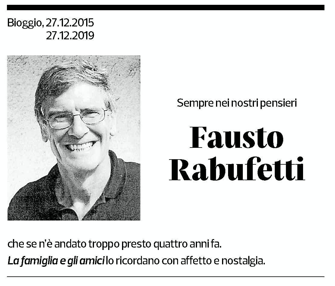 Annuncio funebre Fabio Rabufetti
