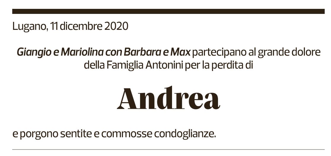 Annuncio funebre Andrea 