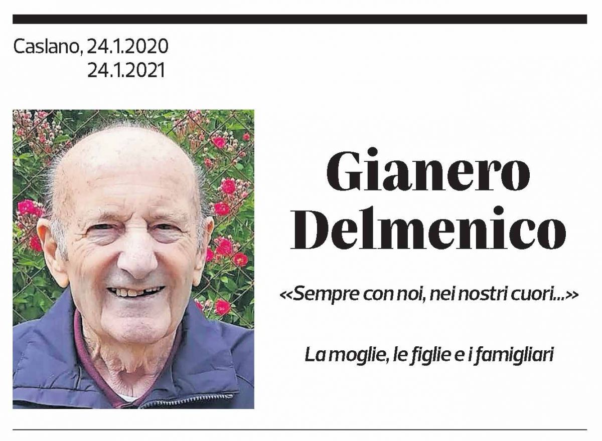 Annuncio funebre Giannero Delmenico