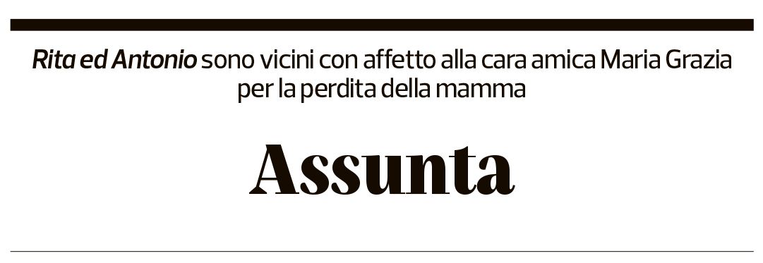 Annuncio funebre Assunta Pichler Bonazzetti