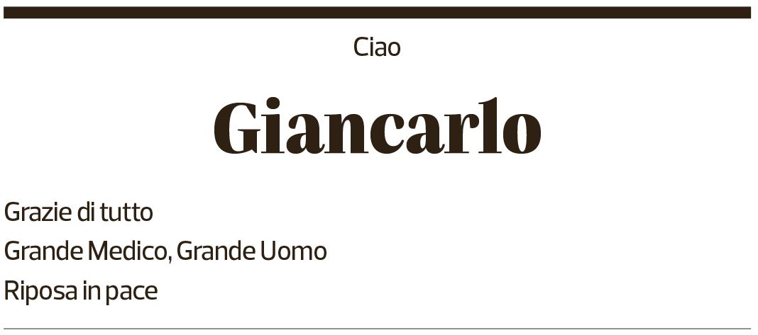 Annuncio funebre Giancarlo Simona