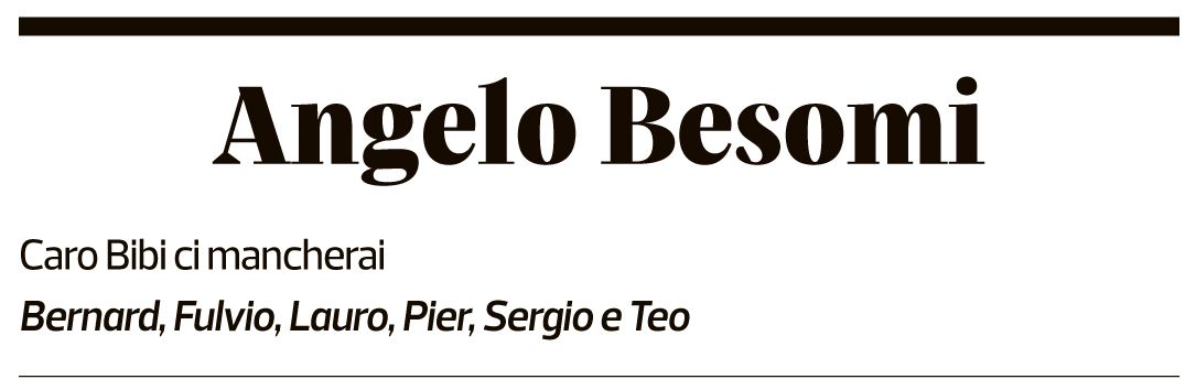 Annuncio funebre Angelo Besomi