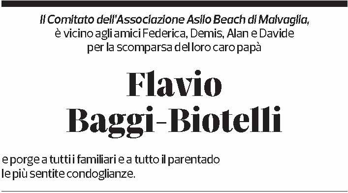Annuncio funebre Flavio Baggi-biotelli