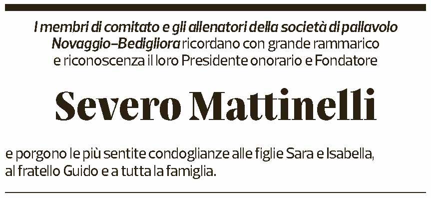 Annuncio funebre Severo Mattinelli