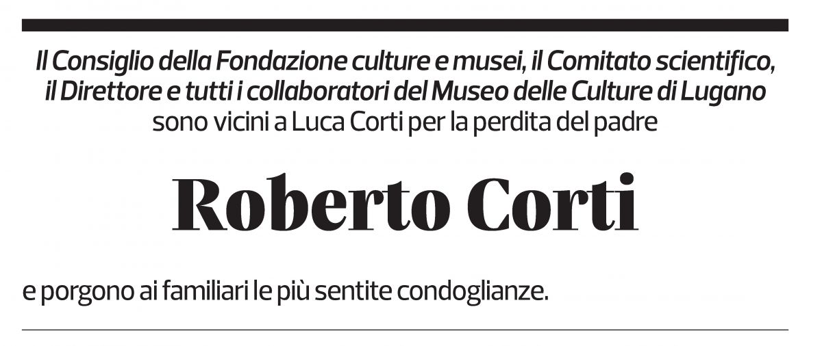 Annuncio funebre Roberto Corti