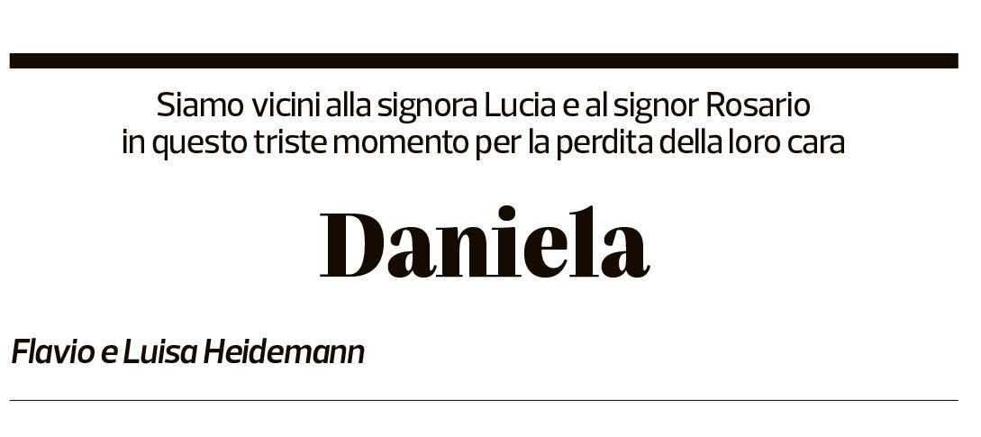 Annuncio funebre Daniela Pescetti
