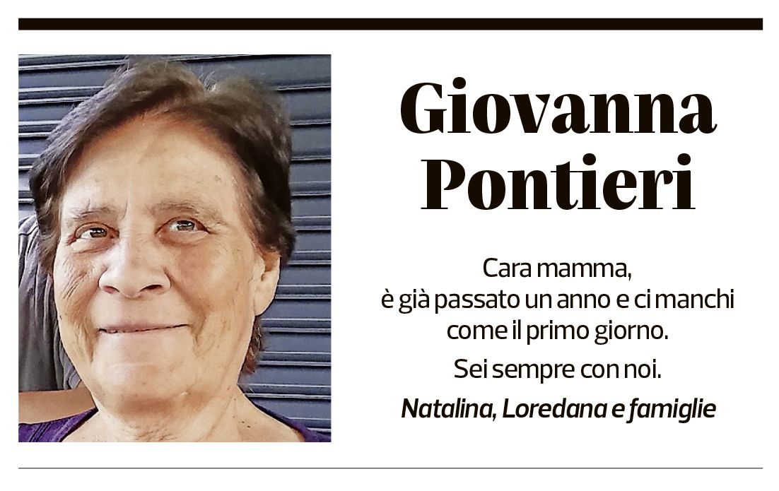 Annuncio funebre Giovanna Pontieri