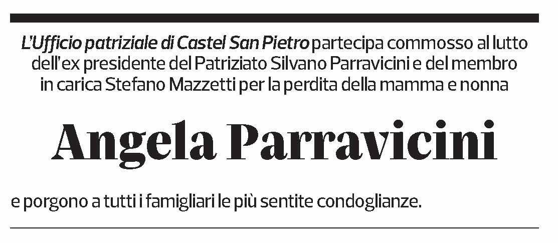 Annuncio funebre Angela Parravicini