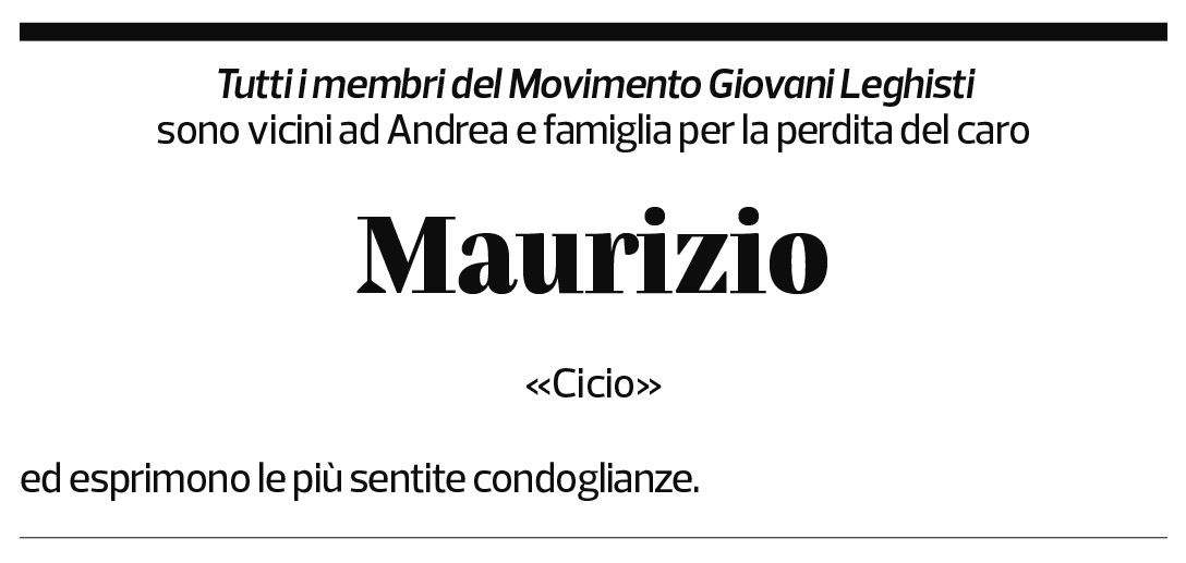 Annuncio funebre Maurizio Sanvido