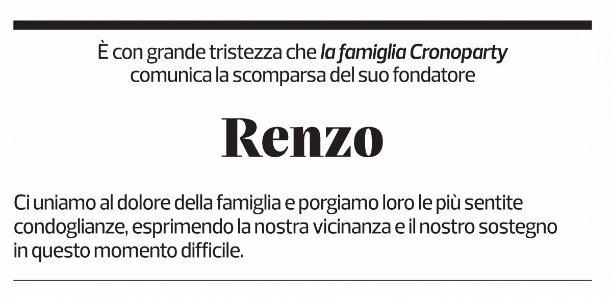 Annuncio funebre Renzo Notari