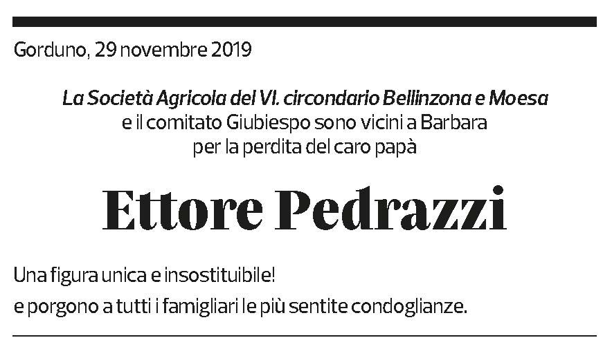 Annuncio funebre Ettore Pedrazzi