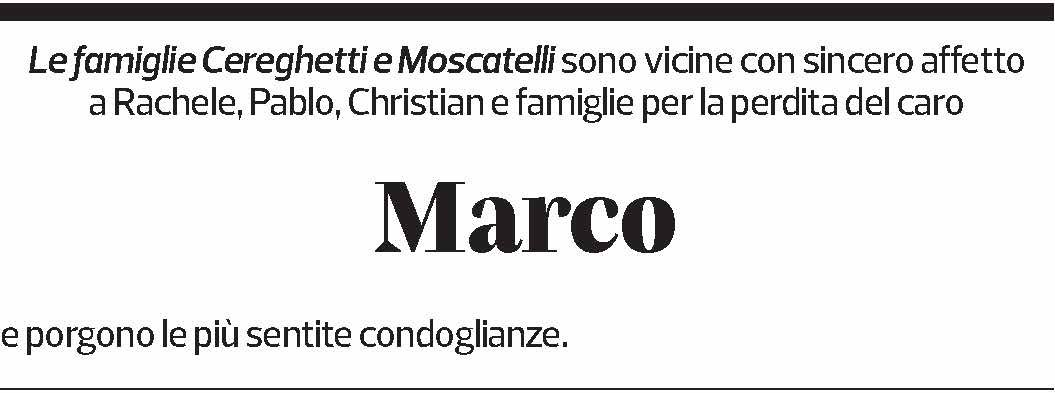 Annuncio funebre Marco Crivelli