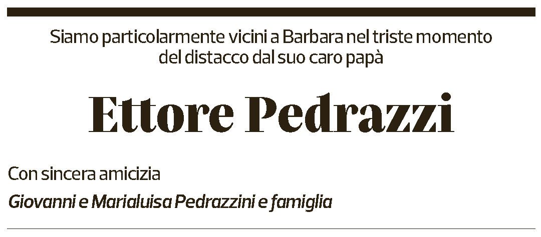 Annuncio funebre Ettore Pedrazzi