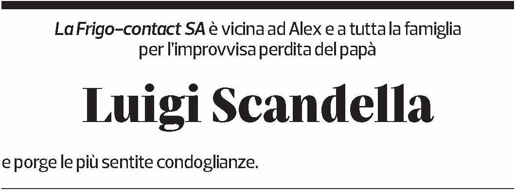 Annuncio funebre Luigi Scandella