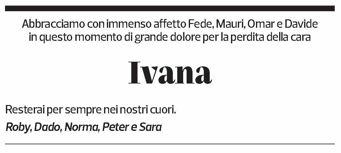 Annuncio funebre Ivana Rossi