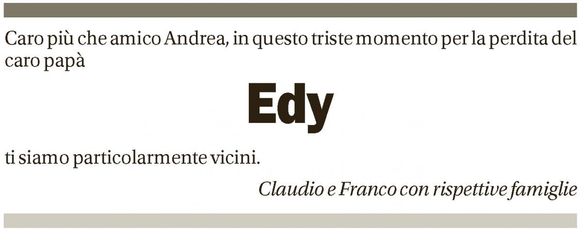 Annuncio funebre Edy Canonica